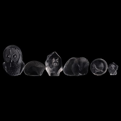 Lot 55 - Thirteen Swedish Glass Animal Sculptures by Mats Jonasson