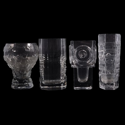 Lot 38 - Collection of Scandinavian crystal glass vases and bowls
