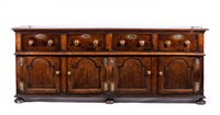 Lot 416 - Joined oak dresser, late 18th Century, boarded...
