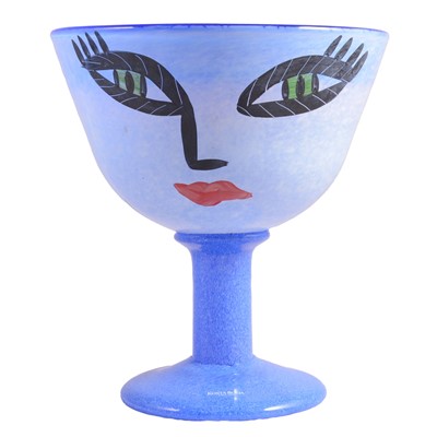 Lot 60 - Ulrica Hydman-Vallien for Kosta Boda, an 'Open Minds' series glass pedestal bowl
