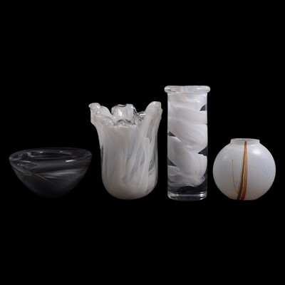 Lot 59 - Ten assorted Scandinavian and British Art Glass vases and bowls