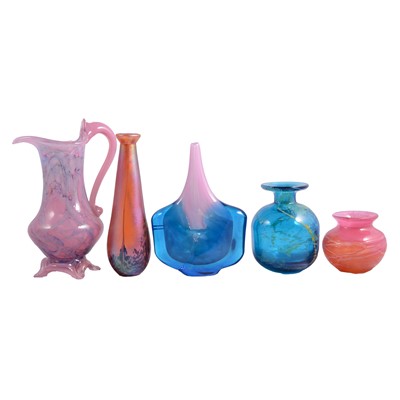 Lot 54 - Assorted British and Scandinavian Art Glass vases, bowls and jugs