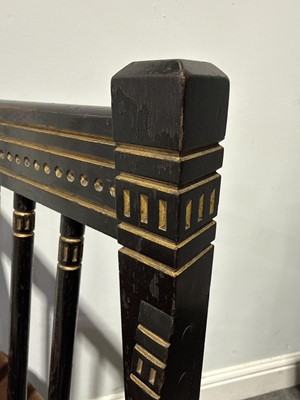 Lot 242 - Two Victorian Aesthetic salon chairs, designed by Christopher Dresser for Bushloe House