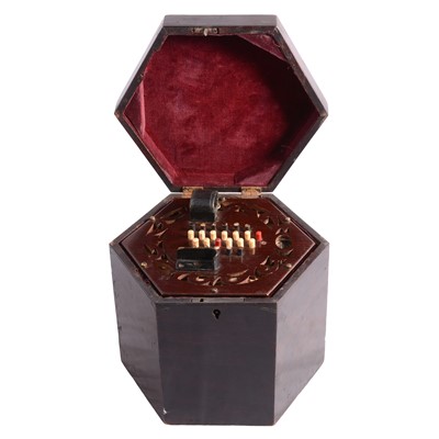 Lot 143 - Rosewood concertina, by Campbell's Glasgow, in case