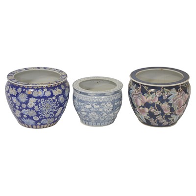 Lot 77 - Three modern decorative Chinese jardinieres