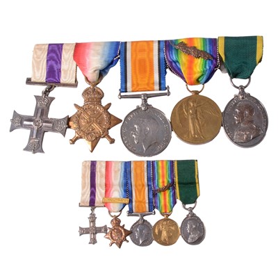 Lot 295 - Great War M.C. group of five medals, to Sjt. H. A. Swain, Leicester Yeomanry