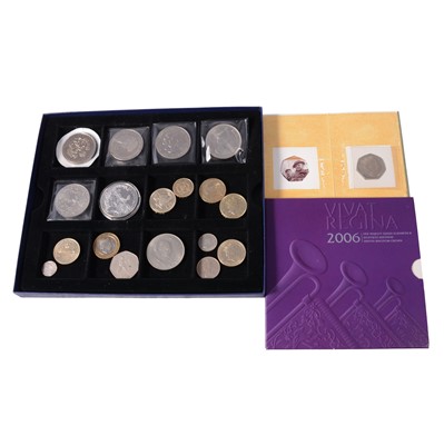 Lot 254 - Collection of coins, some silver content.