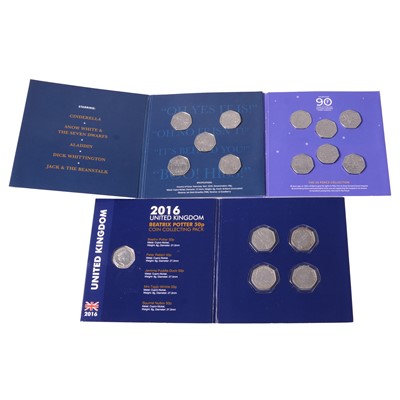 Lot 225 - Eight Brilliant Uncirculated 50p coins / coin sets.