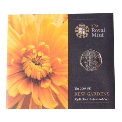 Lot 267 - Royal Mint 2009 Kew Gardens 50p Brilliant Uncirculated Coin.