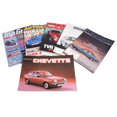 Lot 187 - Two boxes of motorsport ephemera and motorcar annuals and similar brochures