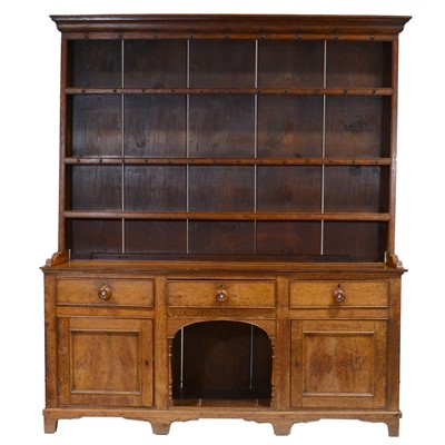 Lot 222 - George III oak dresser