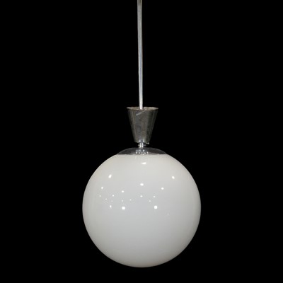 Lot 214 - Art Deco/ Modernist style ceiling drop light, late 20th century
