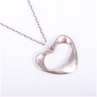 Lot 208 - Georg Jensen of Denmark - A silver 5cm heart...