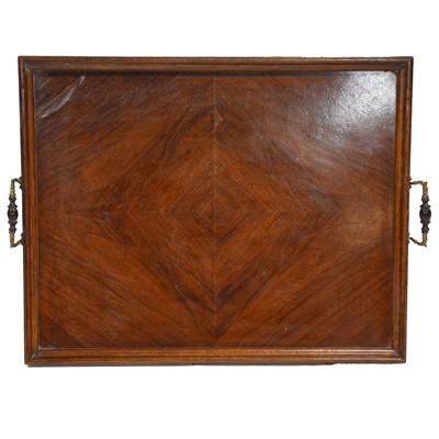 Lot 425 - Mahogany rectangular tray