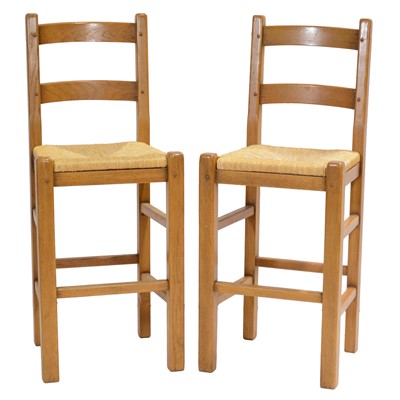 Lot 528 - Two modern low-back kitchen stools