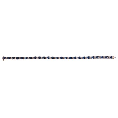 Lot 284 - A sapphire and diamond bracelet.