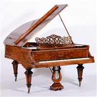Lot 417 - German figured walnut grand piano by Kaps,...