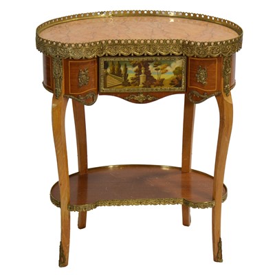 Lot 491 - Louis XV inspired kidney shape table