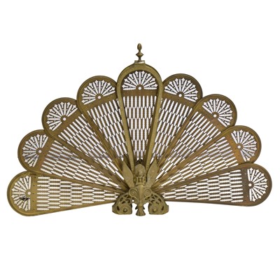 Lot 460 - Brass fan firescreen