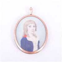 Lot 233 - English School, late 18th Century, head and...