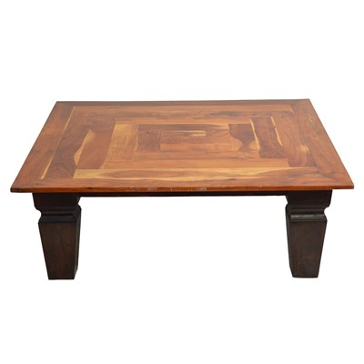 Lot 413 - Large stained reclaimed wood coffee table