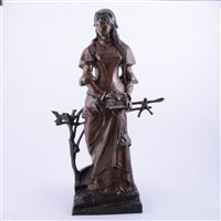 Lot 100 - Auguste De Wever, Marguerite, a patinated...