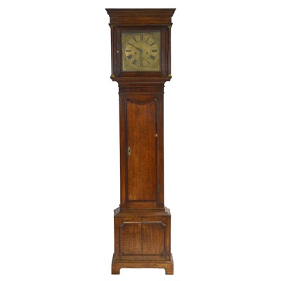 Lot 363 - George III oak longcase clock