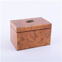 Lot 95 - George IV tortoiseshell tea caddy, oblong...