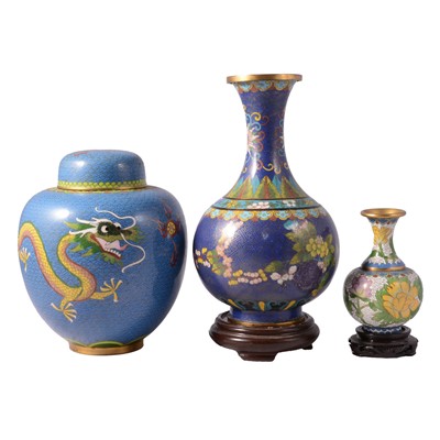 Lot 35 - Small quantity of modern Chinese cloisonne ware