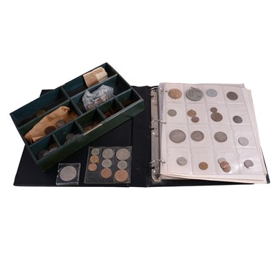 Lot 224 - Collection of coins and banknotes, some silver content.