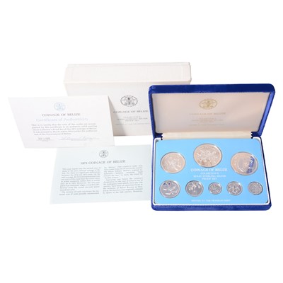 Lot 269 - 1975 Silver Coinage of Belize Coin Set.