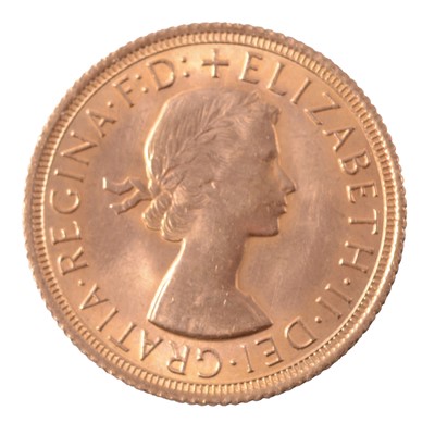 Lot 192 - A Gold Full Sovereign Coin, Elizabeth II 1967.