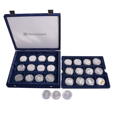 Lot 300 - Westminster Mint Kings and Queens of Great Britain Silver Coin Collection, and other silver coins.