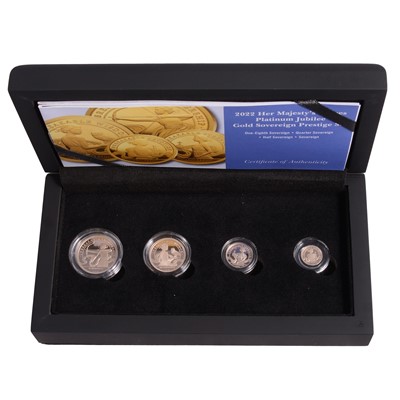 Lot 327 - Alderney 2022 Her Majesty’s Graces Platinum Jubilee Gold Sovereign Prestige Set.