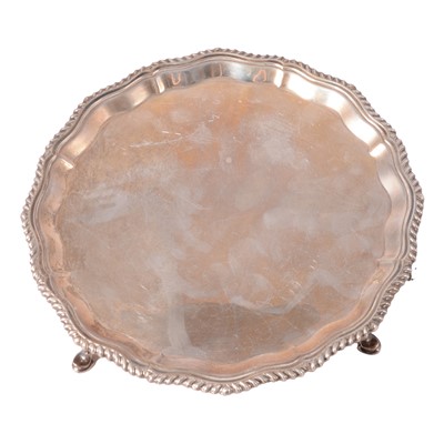 Lot 367 - Silver salver