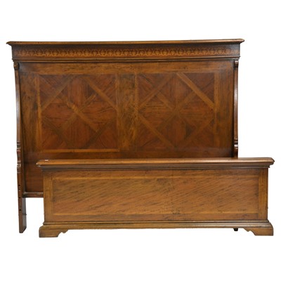 Lot 347 - Modern double bed, sleigh bed type frame