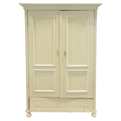 Lot 375 - Continental painted pine armoire