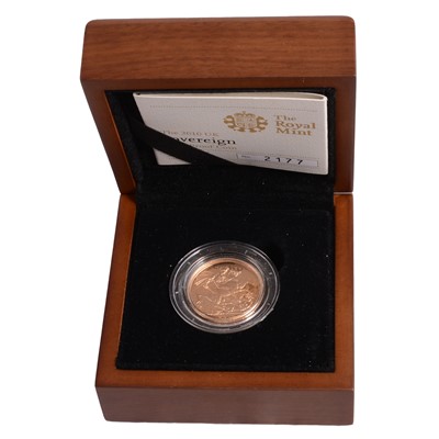 Lot 313 - Gold Proof Full Sovereign Coin, Elizabeth II 2010.