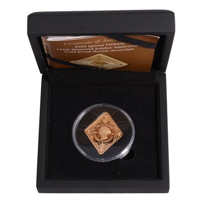 Lot 306 - 2022 Queen Victoria 125th Diamond Jubilee Anniversary Gold Proof Double Sovereign Coin.