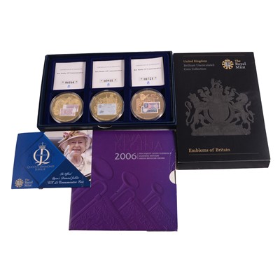 Lot 303 - Collection of silver-plated, gold-plated, and other coin collections, coins, and medallions.
