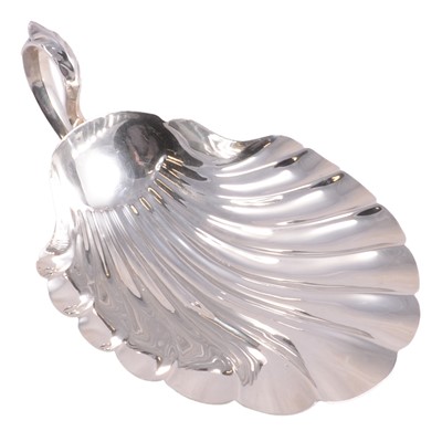 Lot 350 - American white metal shell shape bonbon dish.