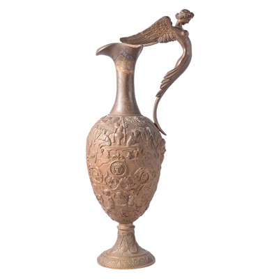 Lot 221 - Grand Tour bronze ewer, after Benvenuto Cellini