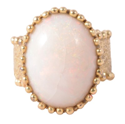 Lot 35 - Nevin Holmes - an opal dress ring.