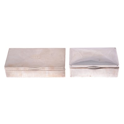 Lot 338 - Two silver cigarette boxes