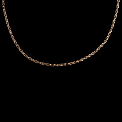 Lot 332 - Three 9 carat yellow gold chain link necklaces.