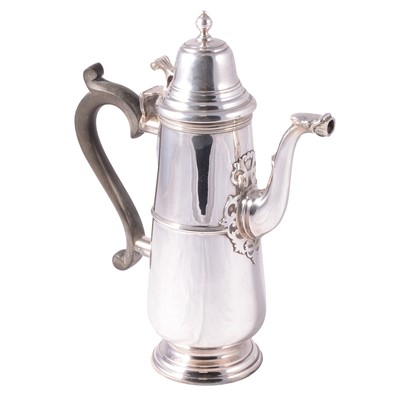 Lot 375 - Sliver coffee pot, Georgian style
