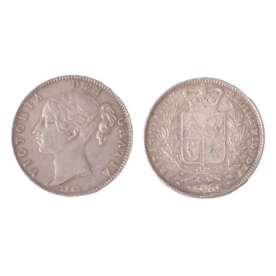 Lot 245 - Victoria crown coin, Young Head 1845.