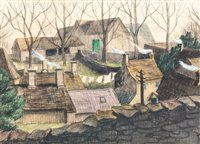 Lot 263 - Armyne Ware, Cotswold village, signed, and...