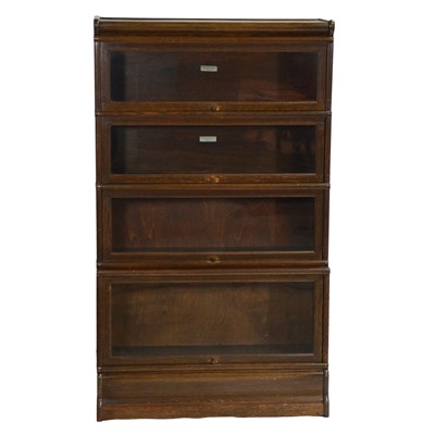 Lot 504 - Globe Wernicke oak four heights section bookcase