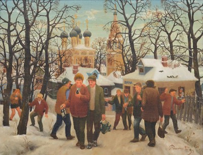 Lot 378 - Polish School, Village scene